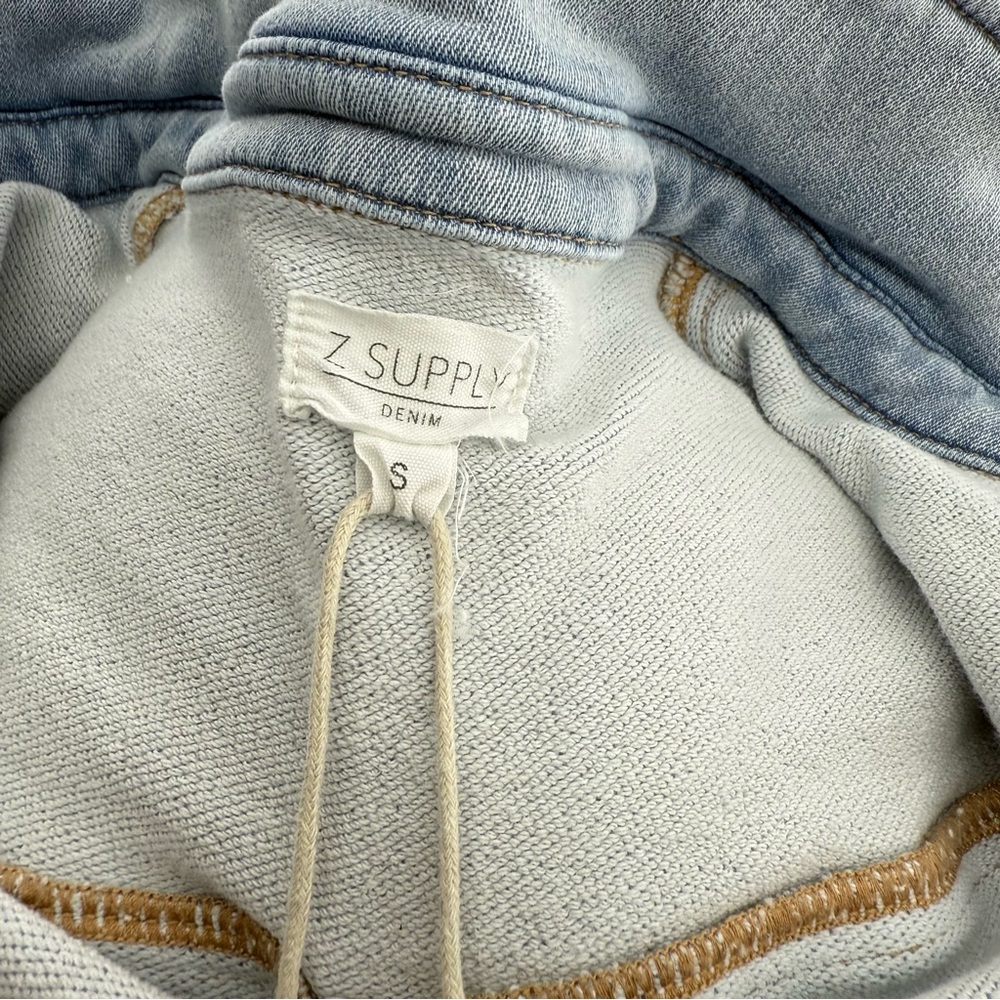 Z Supply Light Blue Denim Shorts Romper - Picture 5 of 9